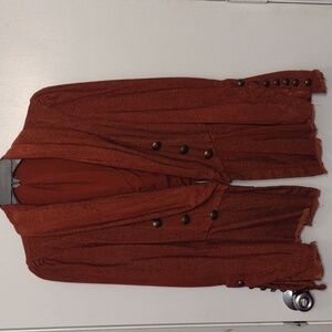 NEW Free People Taracatta Rust Orange Bohemian Gypsy Blazer Jacket size …